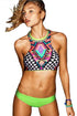 Vintage Two-piece High Neck Tankini Swimsuit